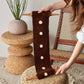 Birth Bogolan Wall Totem in Brown with White Dots