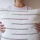 White square Zuri Wool Pillow