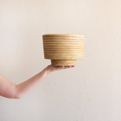 Handwoven Palm Leaf round Basket small