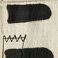 Stability Bogolan Wall Totem in White with Black Lines