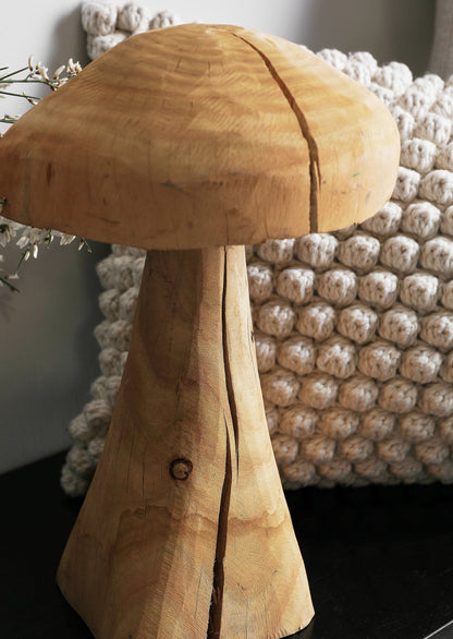 Handmade Decorative Eucalyptus Wood Mushroom Large
