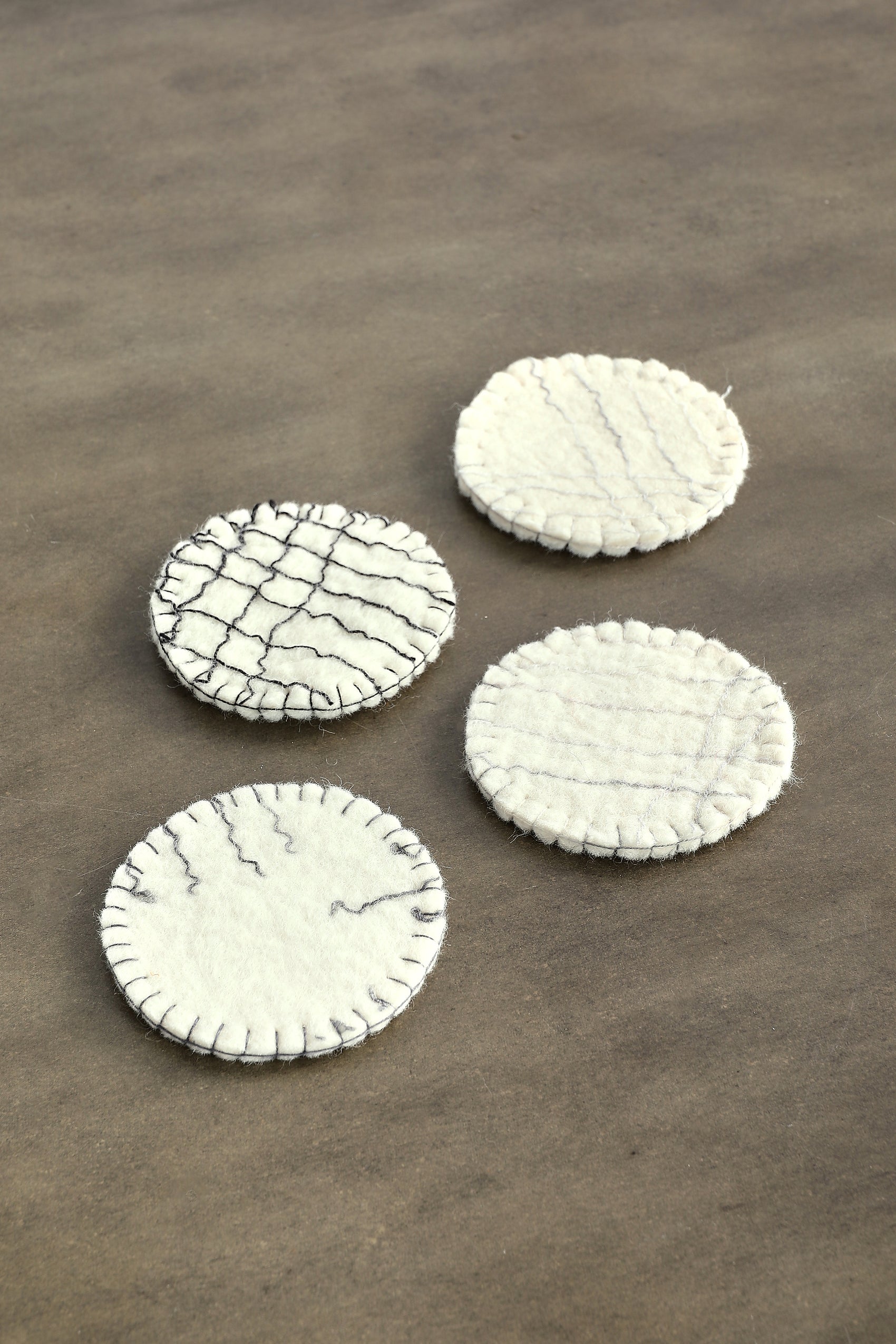 Fine Line Felt Coasters Set of 4