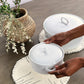 Fine Line Ivory Wool Trivet