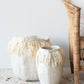 Fringed Skirt Mohair Decorative Wool Basket