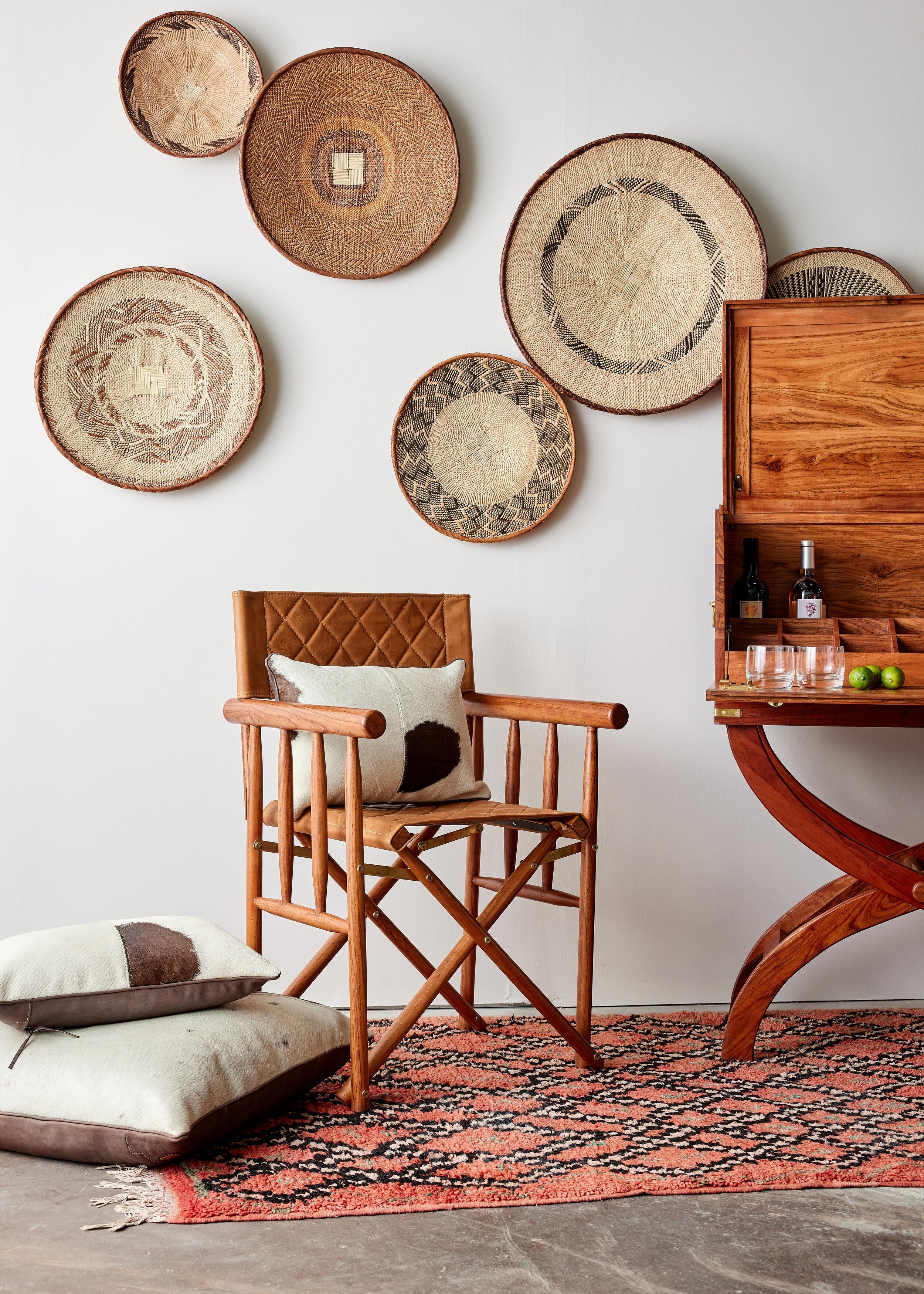 Woven basket wall decor best sale