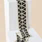 Longevity Bogolan Wall Totem in White with Black Triangles