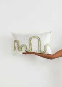 Olive & Gray Mirage Lumbar Throw Pillow