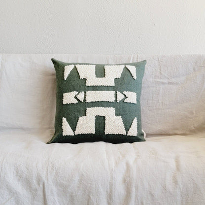 Ndebele Forest Green Throw Pillow