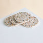 Neutrale Terrazzo-Untersetzer - 4er-Set