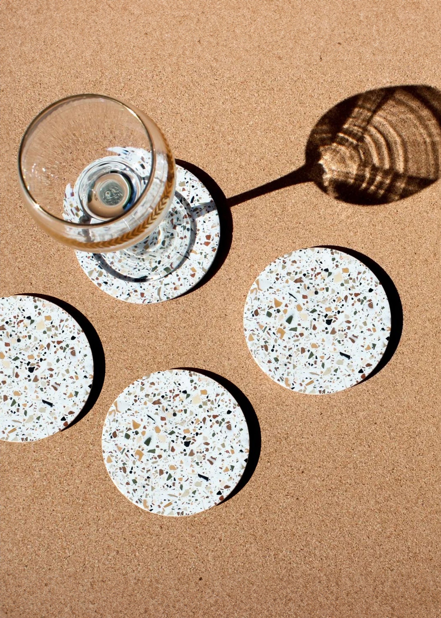 Neutral Terrazzo Coasters - Set of 4 – Kanju Interiors