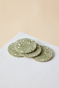 Olive Terrazzo Coasters - Set of 4