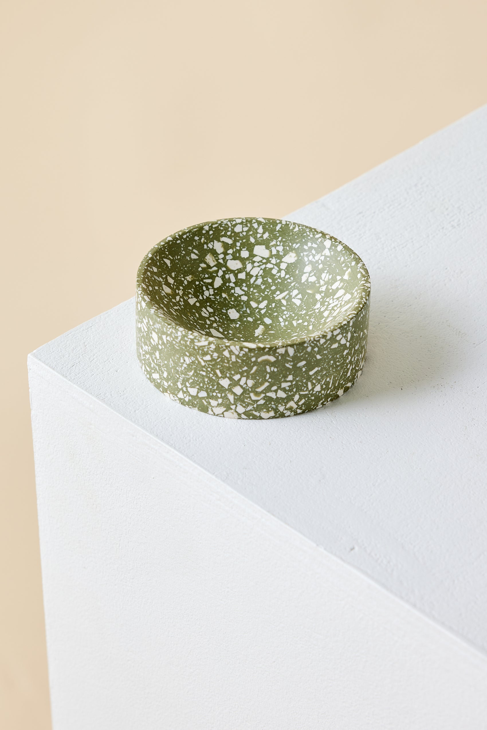 Olive Green Terrazzo Trinket Bowl