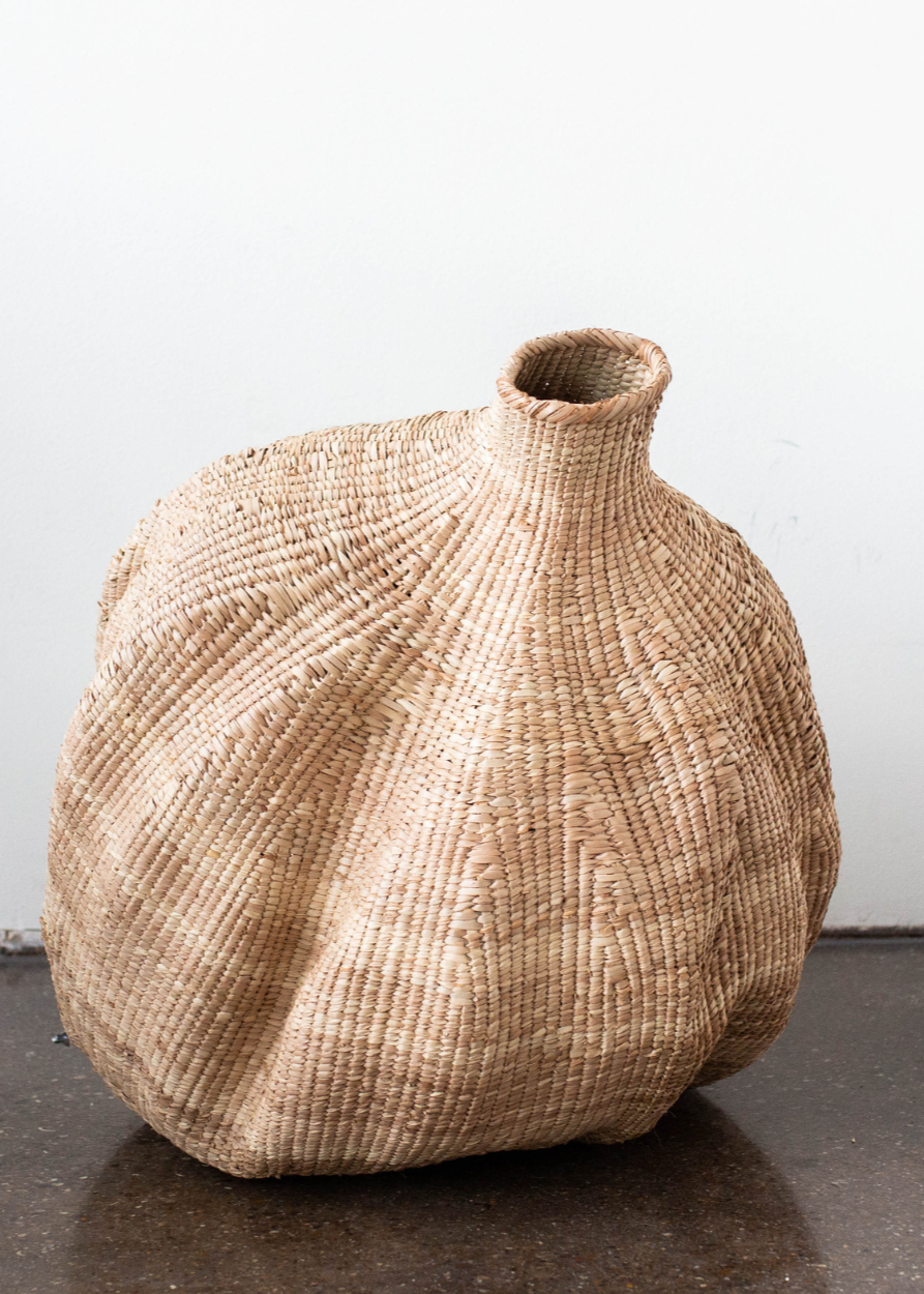 organic large shaped natural woven basket