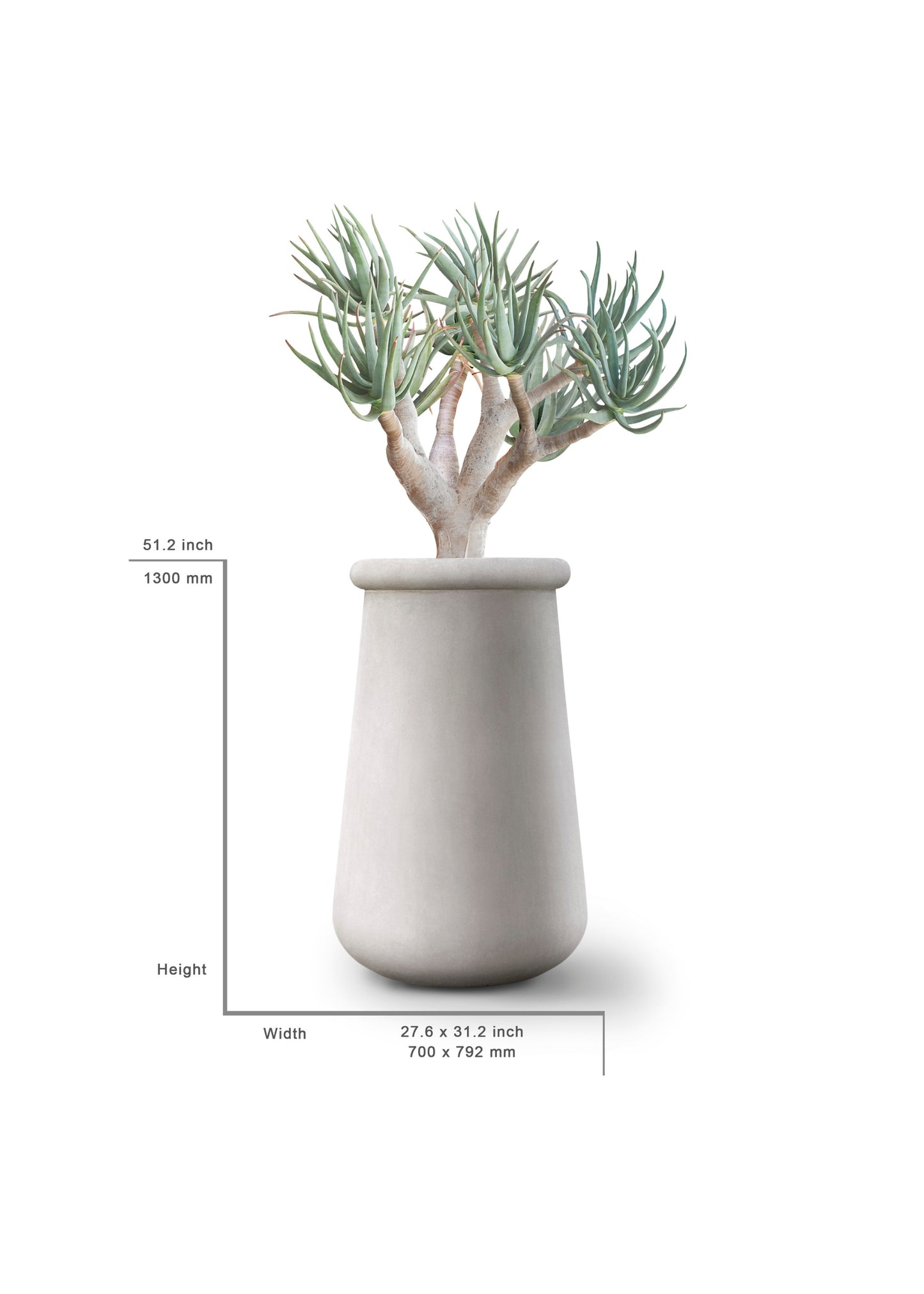 Klein, mittel, groß, Pflanzgefäße aus Beton: Soma Pflanzgefäße aus Beton