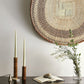 Hand Carved Pine Wood Candle Stick Holders Spiral