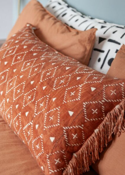 Sienna Cotton Mud cloth  Lumbar Pillow Cover