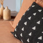 Black Cotton Mud cloth  Lumbar Pillow Cover