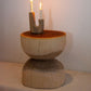 Hourglass Wooden Stool or Side Table