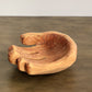 Wooden Hand Carved cupped hand bowl 