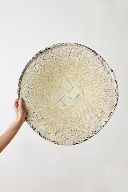Wall Basket | African Wall Decor | Handmade Artisan Wall Baskets | White Washed