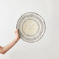 White Washed Handwoven Wall Basket