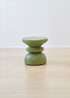 Vibrant Kanju Wiid Painted African Stacked Cork Stool in a lush green, embodying the fusion of eco-friendly materials with bold, contemporary design. This eye-catching stool features a unique stacked construction, offering a statement piece that brings a pop of color and sustainable elegance to any modern space.