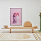 "Curated Kanju interior featuring the Wiid Triangle Cork Seat/Side Table in a soft pink hue alongside detailed craftsmanship of the Wiid Cork & Soft Maple Wood Meraki Daybed. This pairing highlights sustainable luxury with a focus on innovative design, showcasing the seamless blend of functionality, comfort, and style in modern home decor.