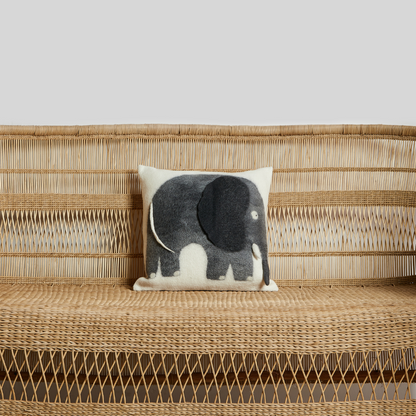 Grey Elephant Cozy Throw Pillow