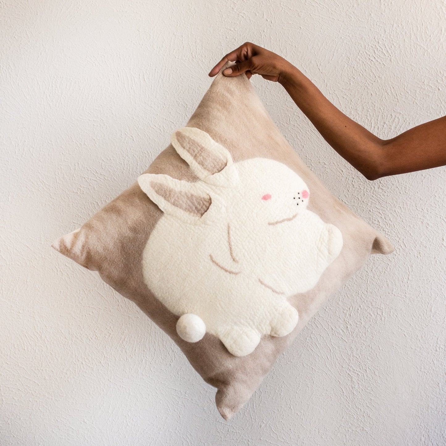 Bunny Throw Pillow Square 20"L x 20"H