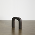 black Handmade arch shaped wooden Candle holder