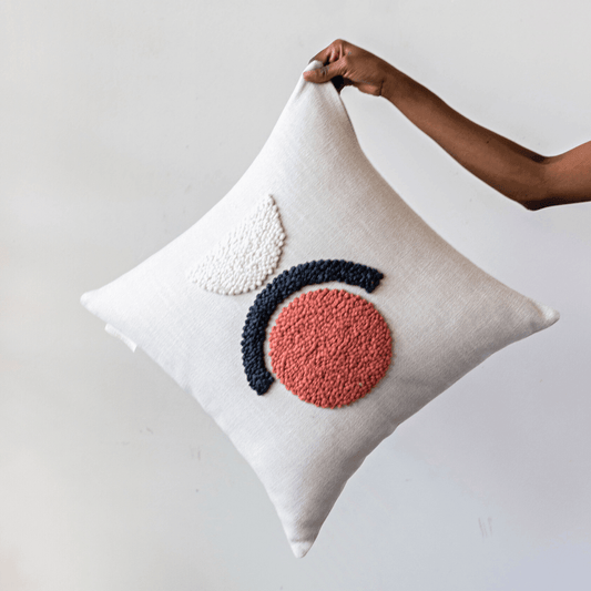 Modern Boho Throw Pillow: AfriScandi Sunrise Pillow