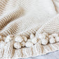 Aran Hand-Knit Wool Throw Blanket