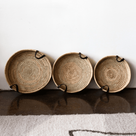 Round Betty African Decor Basket