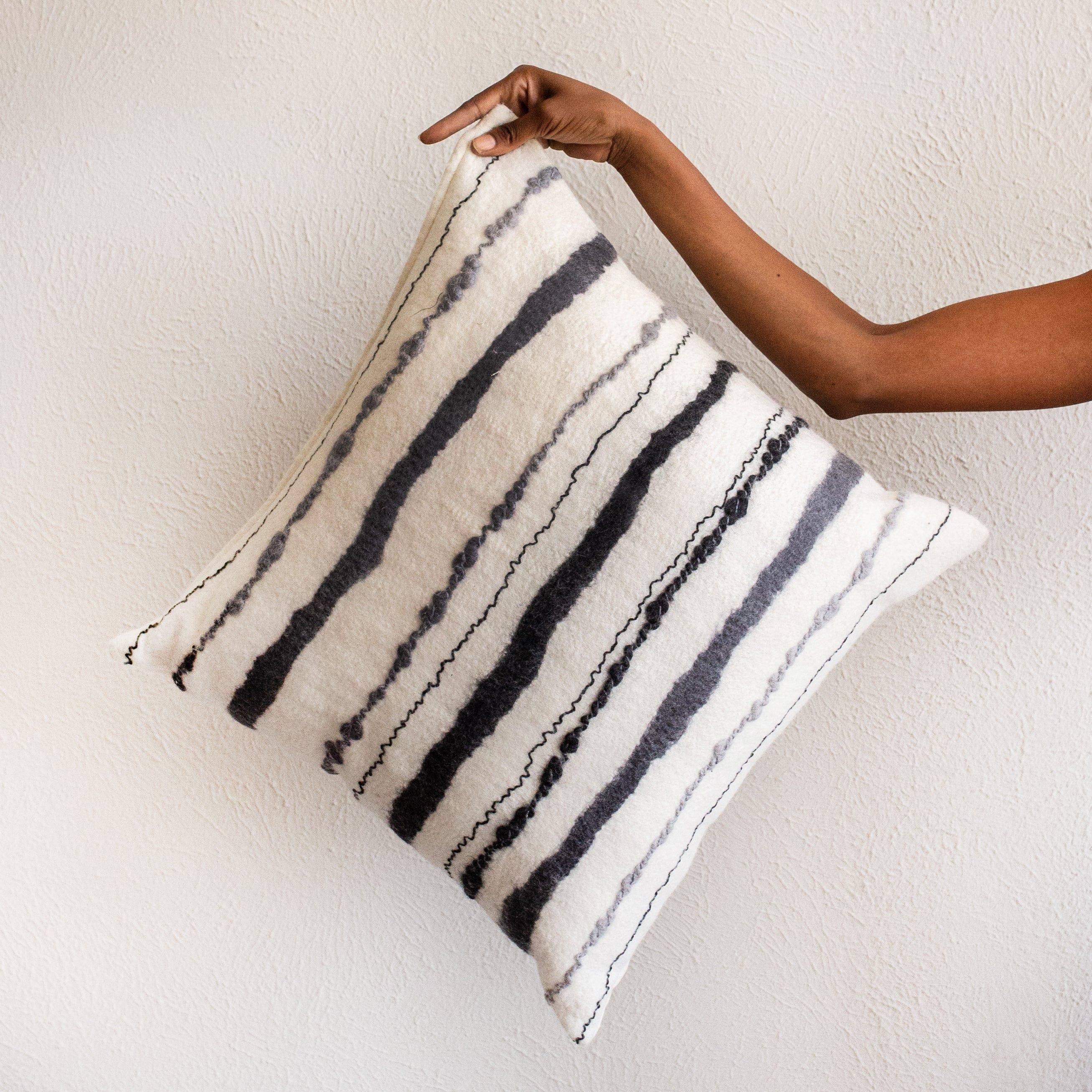 Stripe throw pillows hot sale