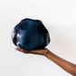 Adire Tye-Dye Indigo Blue Wool Decorative Ukhamba Bowl