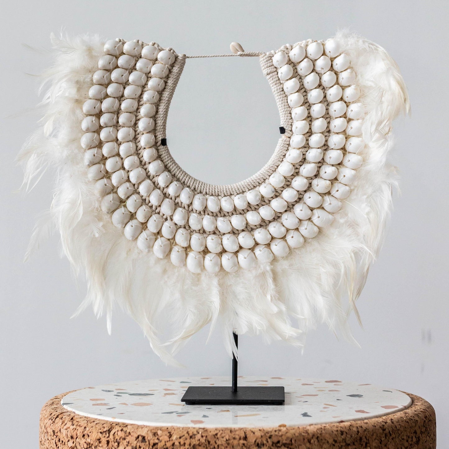 Feathered Shell Statement Necklace