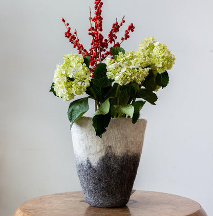 Hand-Felted Wool vase 
