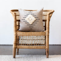 Khanya Throw Pillow in Grey and White