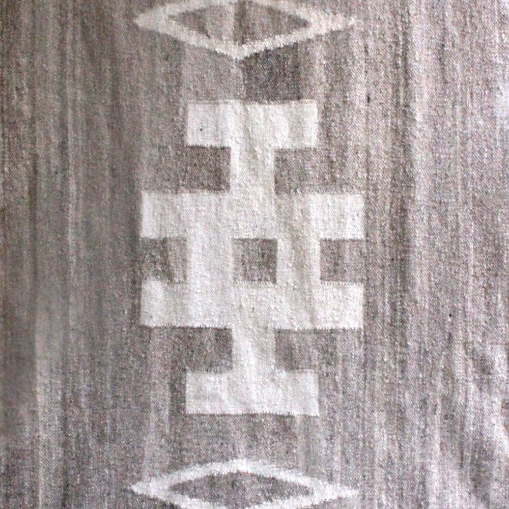 Modern Boho Wool Rug: White, Gray, Charcoal Masana Rug