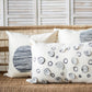 Slatted Circle Hand-Felt Throw Pillow white 