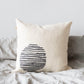 Slatted Circle Hand-Felt Throw Pillow square 