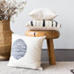 Slatted Circle Hand-Felt Throw Pillow square  set of 3