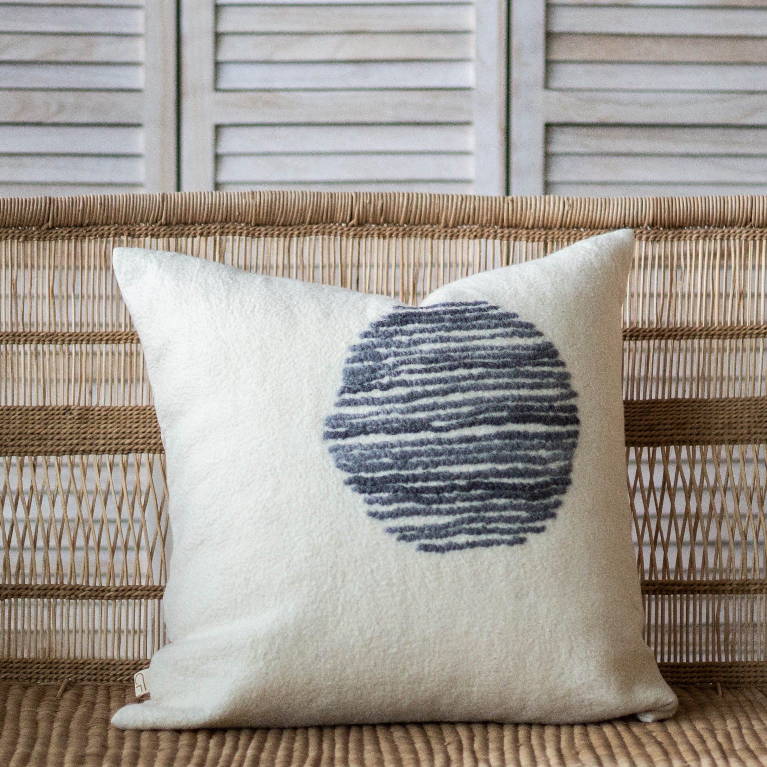 Slatted Circle Throw Pillow