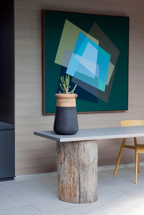 Soma Wood & Concrete Table Top Planter