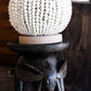 White Clay Bead Sphere Table Lamp