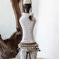 White Beaded Namji Doll, Cameroon medium 